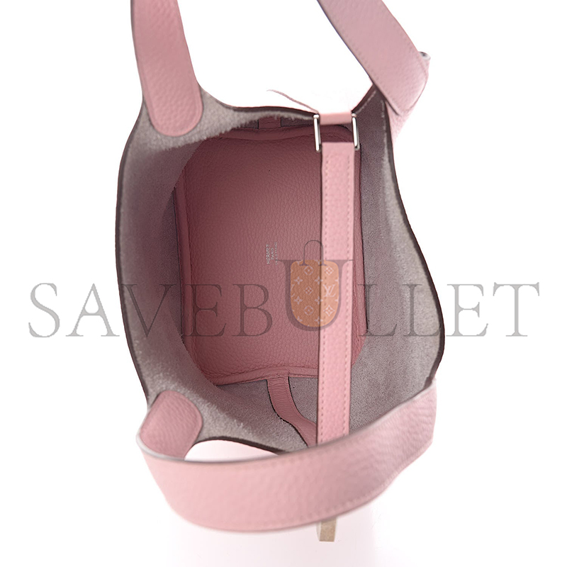 H**mes TAURILLON CLEMENCE PICOTIN LOCK 18 PM ROSE SAKURA H056289CK3Q (18*18*13cm)